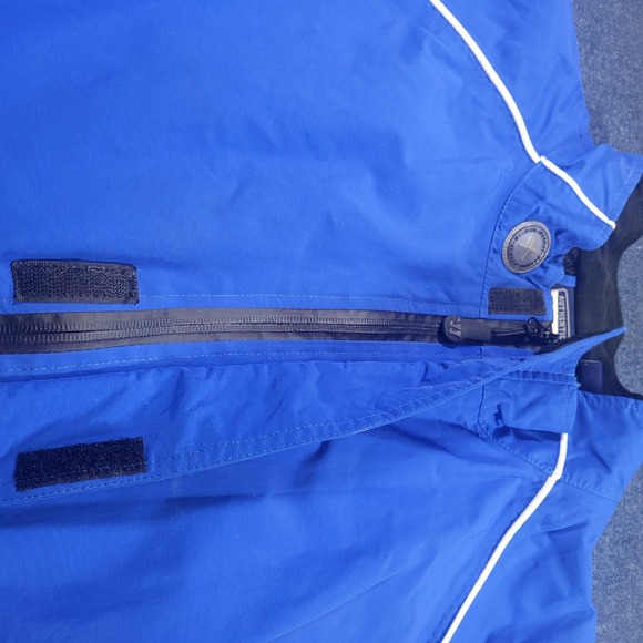 Warrior Sports Mens XL Royal Blue Windbreaker Full Zip Mesh Lined Jacket Piping - Picture 7 of 14
